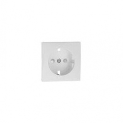 Centro Schuko com Obturador Branco