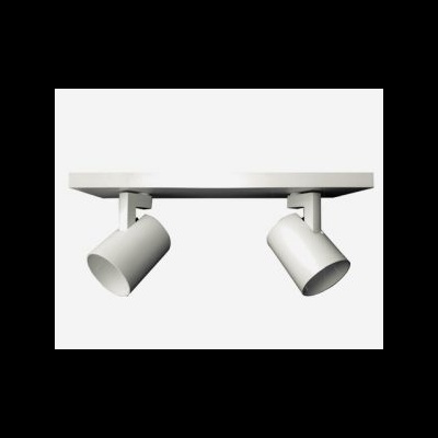 Aplique Natan Duplo 2 X GU10 Branco/Preto