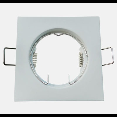 Aro Fixo GU10 Quadrado Branco Mate