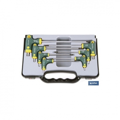 Jogo - 7 pçs Cabo em "T", ponta Torx