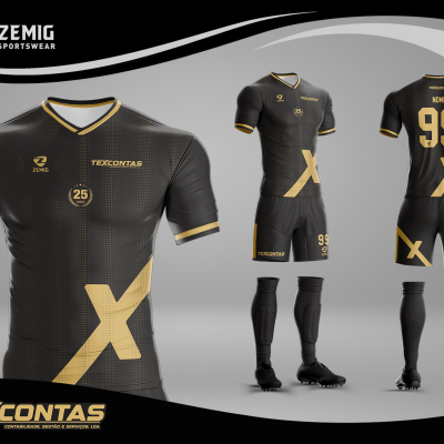 #174#kIT-ZM-5000#Conjunto sublimado (camisola + Calção + Meia Alta)