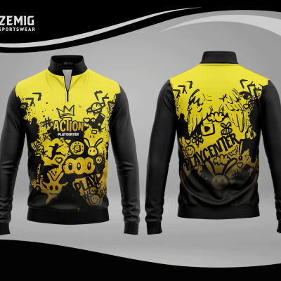 ZM-25002#Sweat de Fecho Sublimada