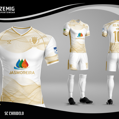 #126#kIT-ZM-5000 Conjunto sublimado (camisola + Calção + Meia Alta)