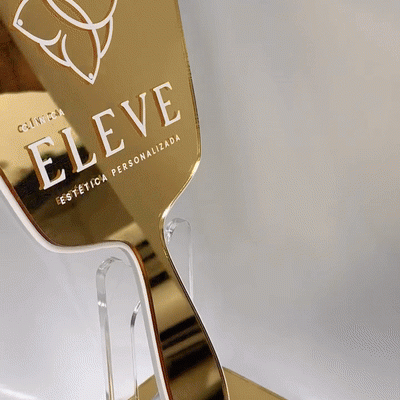 Espelho de Mão Com Logo Gravada