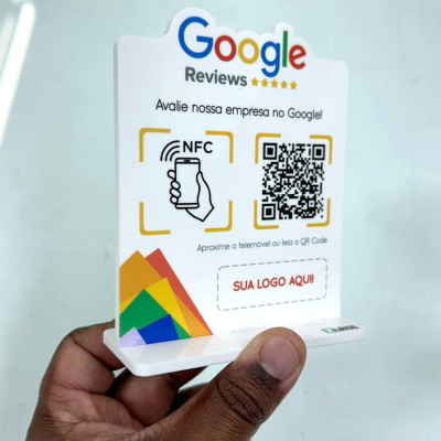 Placa Avaliação Google NFC