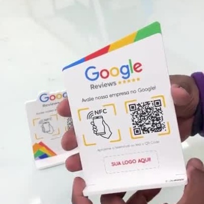 Placa Avaliação Google NFC