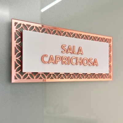 Placa de Porta Arabesco