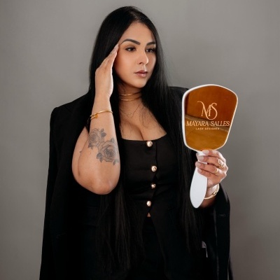 Espelho de Mão Com Logo Gravada