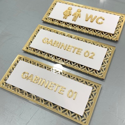 Placa de Porta Arabesco