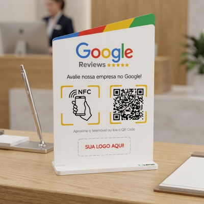 Placa Avaliação Google NFC