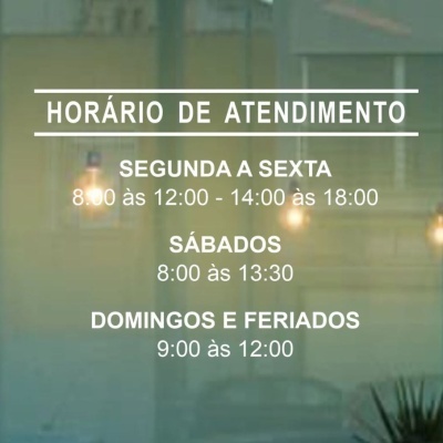 Horário de Funcionamento