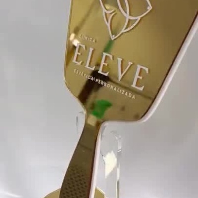 Espelho de Mão Com Logo Gravada