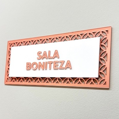 Placa de Porta Arabesco