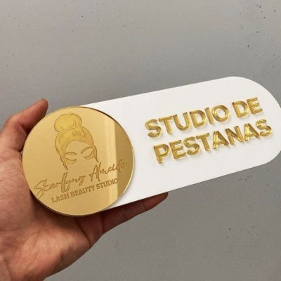 Placa de Porta Arredondada