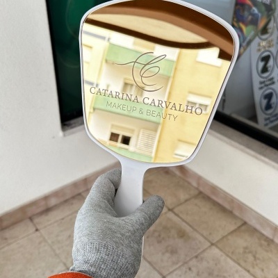 Espelho de Mão Com Logo Gravada