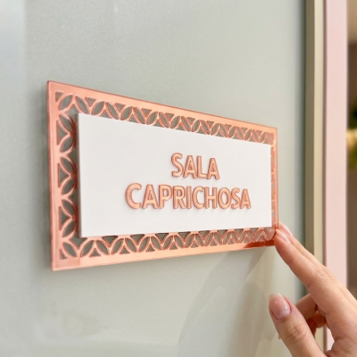 Placa de Porta Arabesco