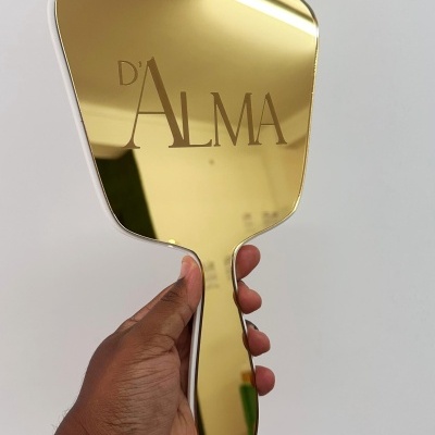 Espelho de Mão Com Logo Gravada