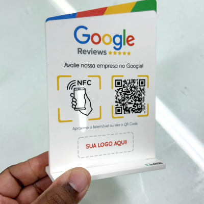 Placa Avaliação Google NFC