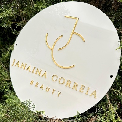 Placa em Acrílico com Fundo